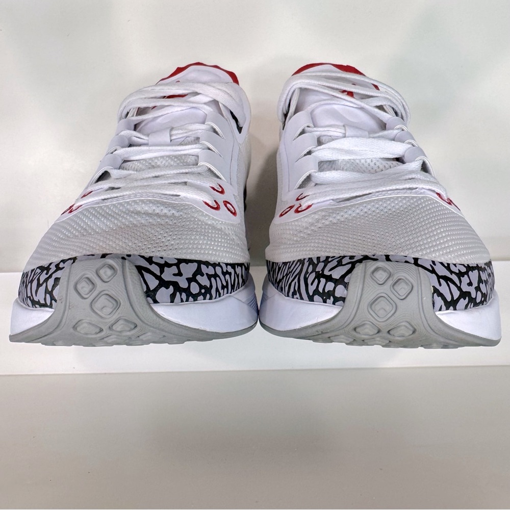 Nike Jordan 88 Racer White Cement Fire Red Mens Size 11 Running Shoes AV1200-100 - Picture 9 of 13